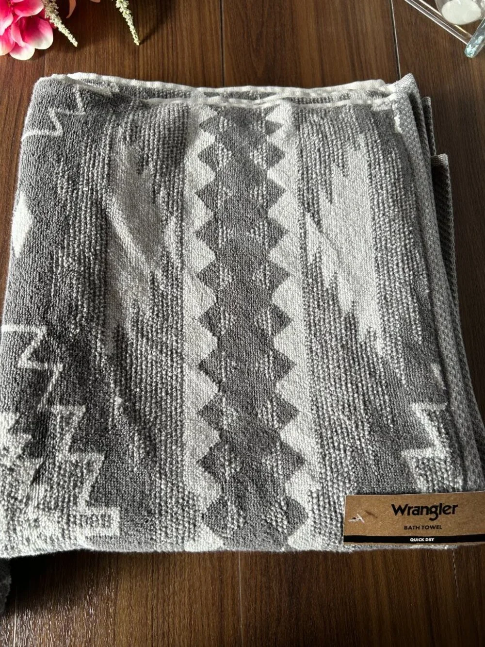 Wrangler - Bath Towel Set, Creek Grey Western Towel Set Including Bath & Hand